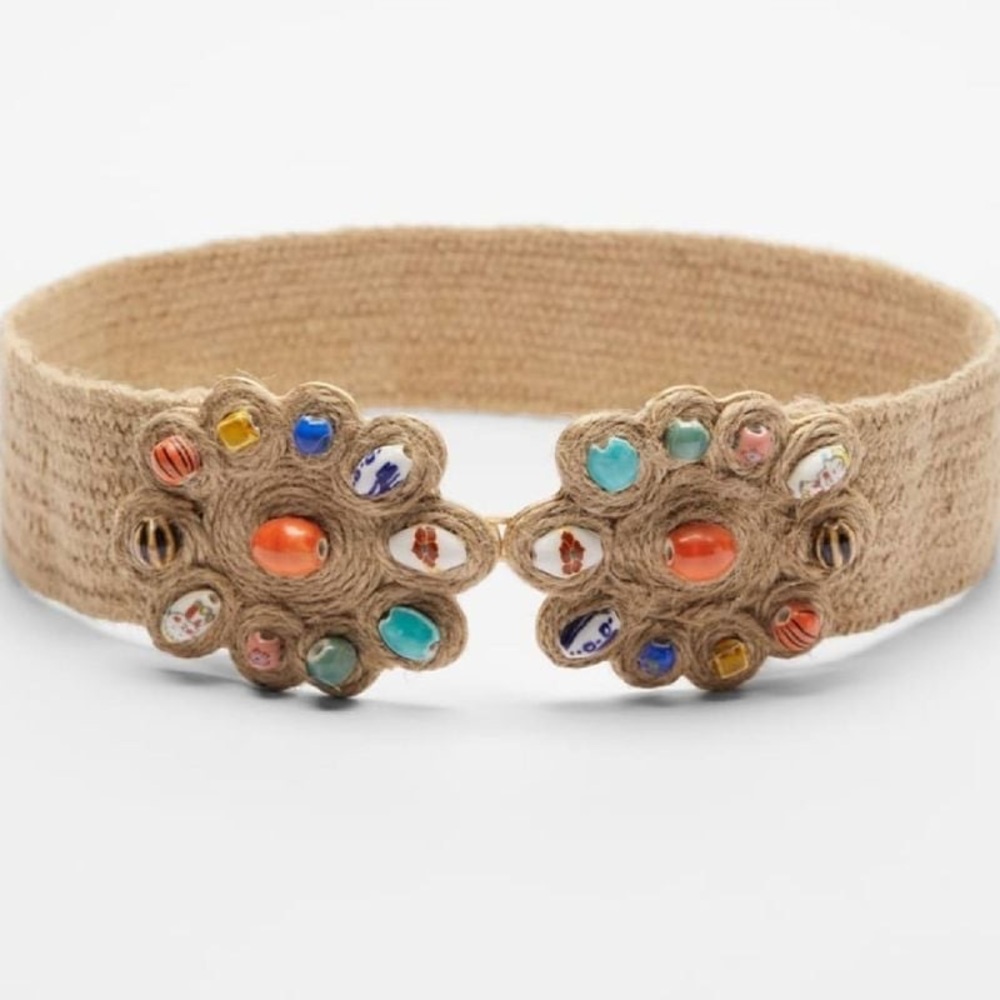 Zara Multicolor Embellished Belt